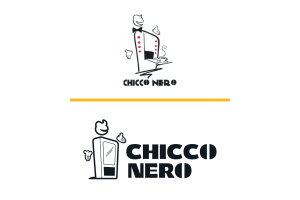 Evoluzione logo Chicco Nero